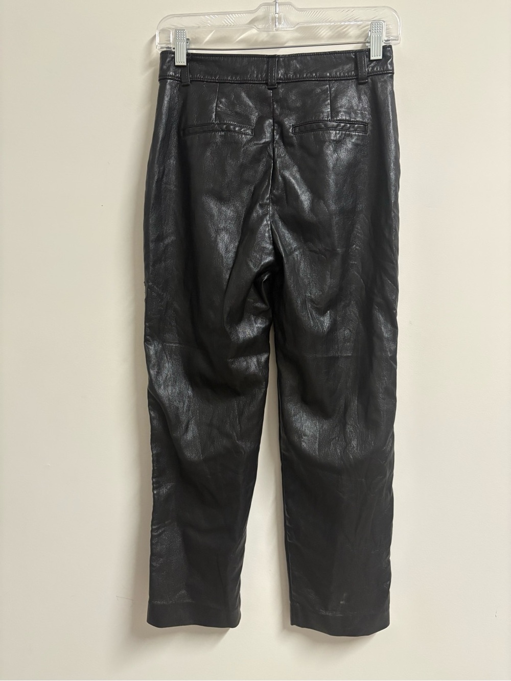 Babaton Command Cropped Black Faux Leather Pants Size 4 - Picture 9 of 11
